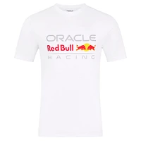 Unisex White Red Bull Racing Logo T-Shirt
