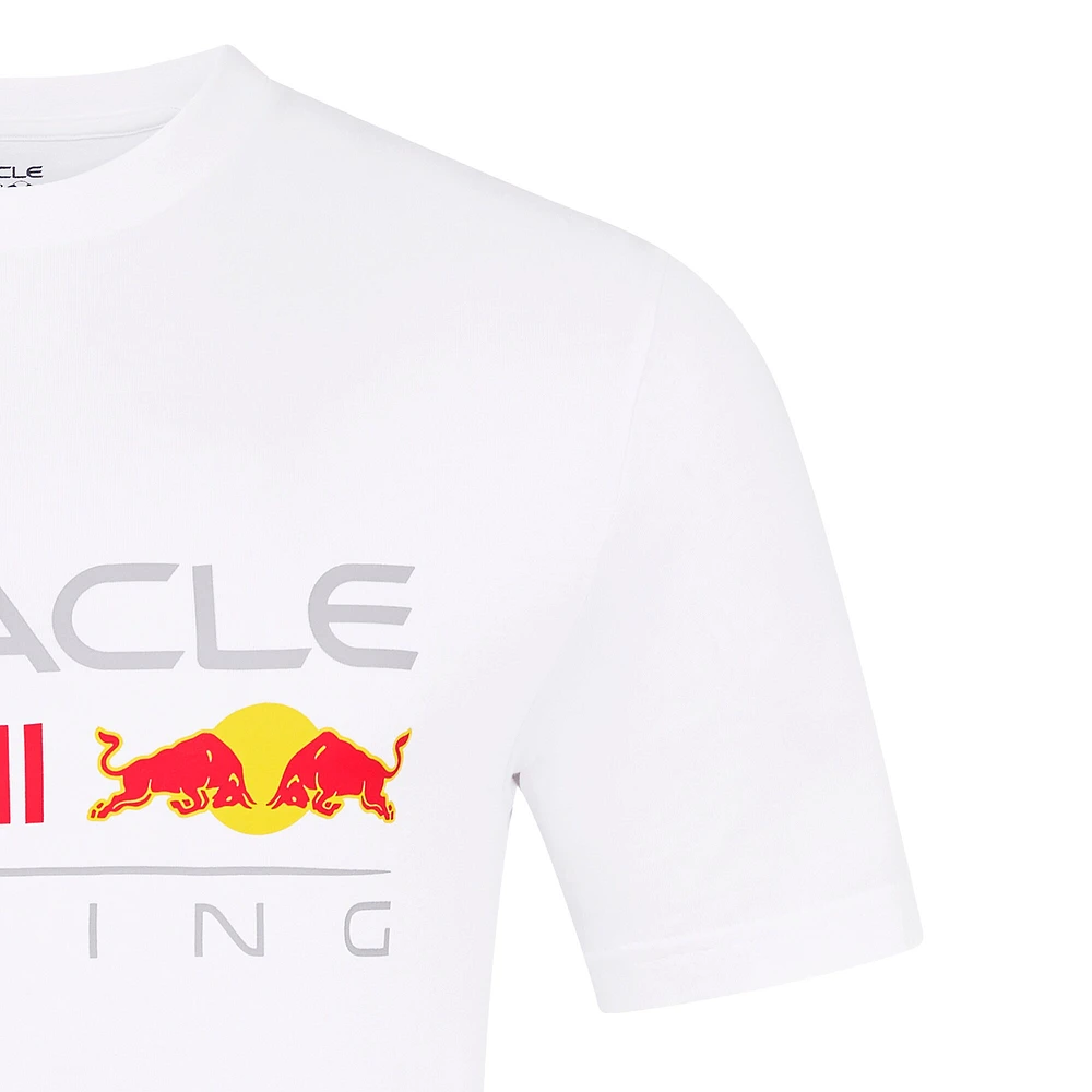Unisex White Red Bull Racing Logo T-Shirt