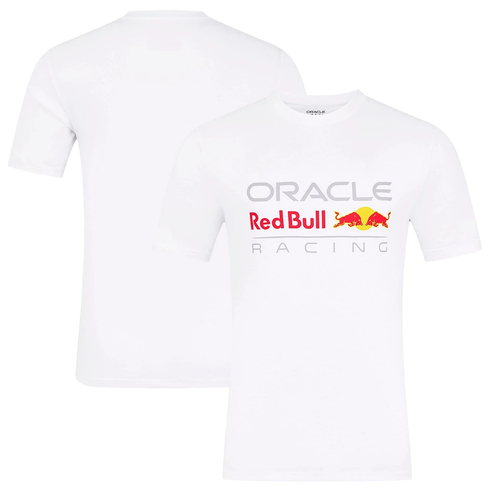 Unisex White Red Bull Racing Logo T-Shirt