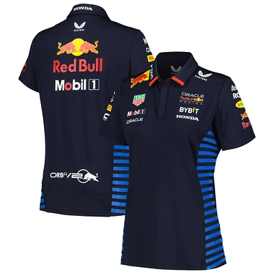 Polo femme Castore bleu marine Red Bull Racing 2024 Team