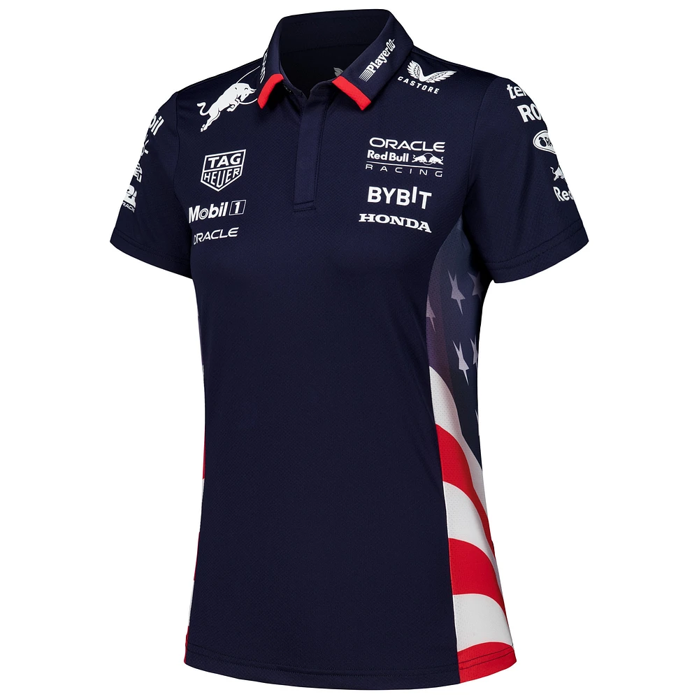 Women's Castore  Navy Red Bull Racing America Race Team Polo