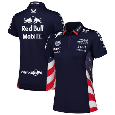 Polo Castore pour femme bleu marine Red Bull Racing America Race Team