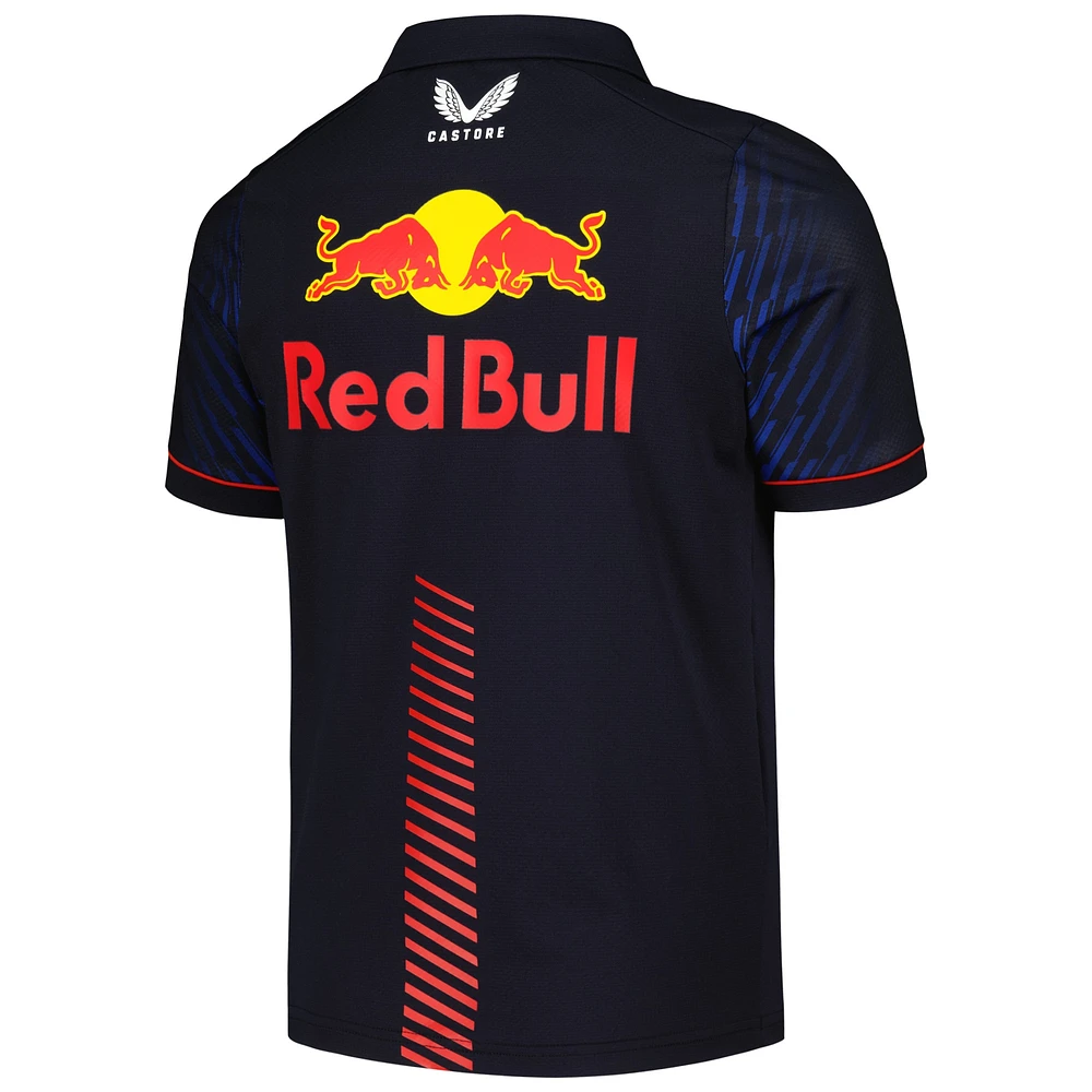 Youth Castore Max Verstappen Navy Red Bull Racing 2023 Driver Edition Quarter-Zip Polo