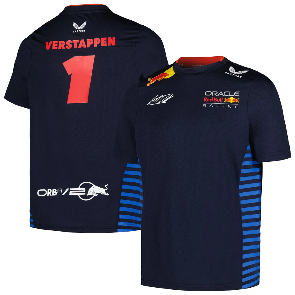 V120661 RedBull Max Verstappen F1 Castore Jeunesse Oracle Red Bull Racing 2024 Team T-Shirt pilote TEEYTHNUM TJ5887-190