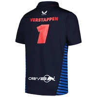 Youth Castore Max Verstappen Navy Red Bull Racing 2024 Team Polo