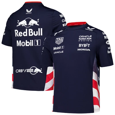 Youth Castore  Navy Red Bull Racing America Race Team T-Shirt