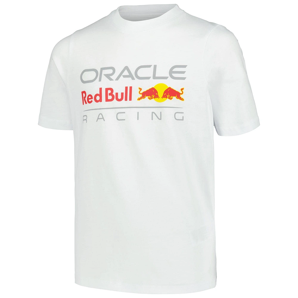 Youth Castore White Red Bull Racing Large Logo T-Shirt