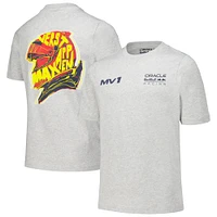 T-shirt pour casque Max Verstappen gris chiné Red Bull Racing jeune