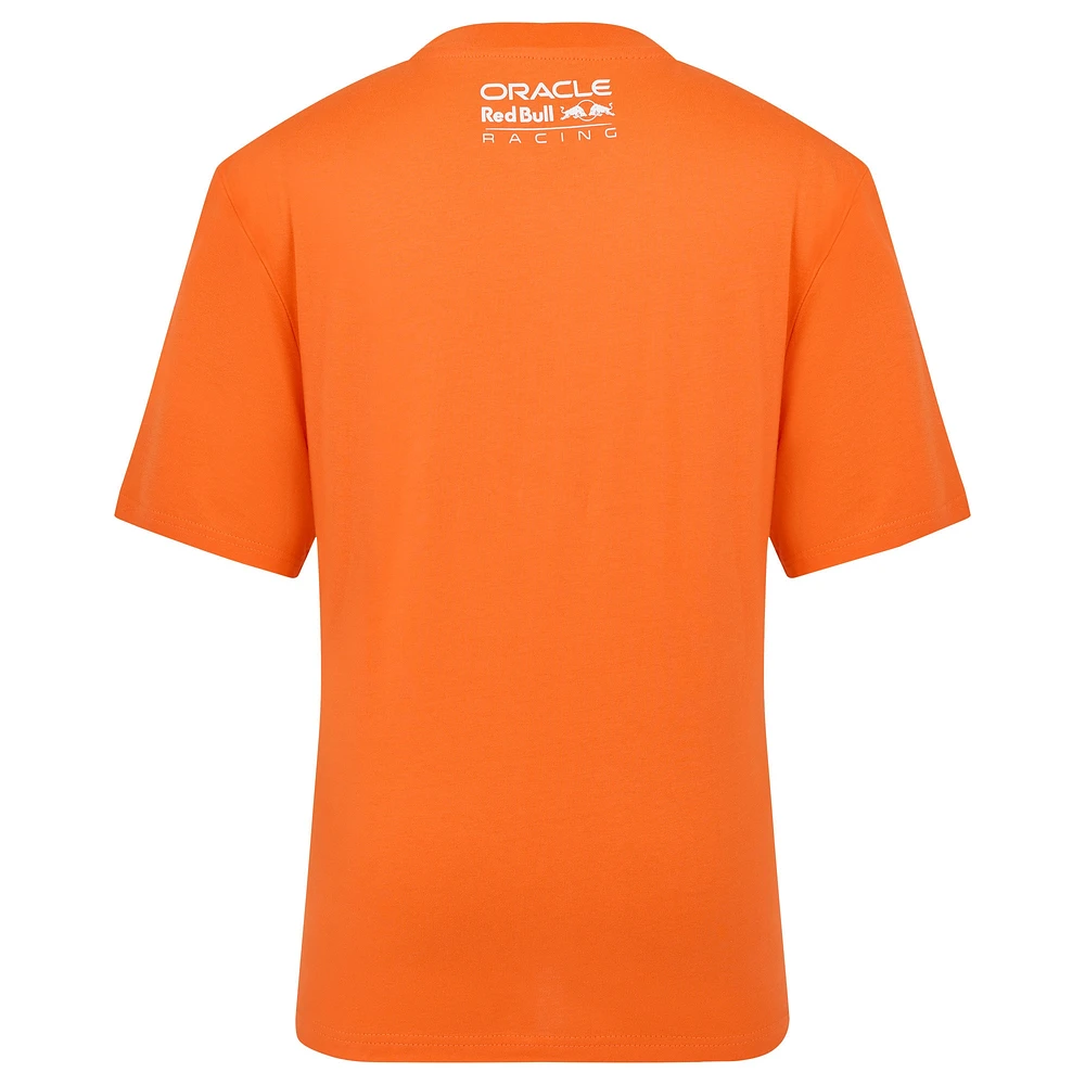 Youth Max Verstappen Orange Red Bull Racing Driver Puzzle T-Shirt