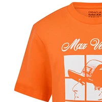 Youth Max Verstappen Orange Red Bull Racing Driver Puzzle T-Shirt