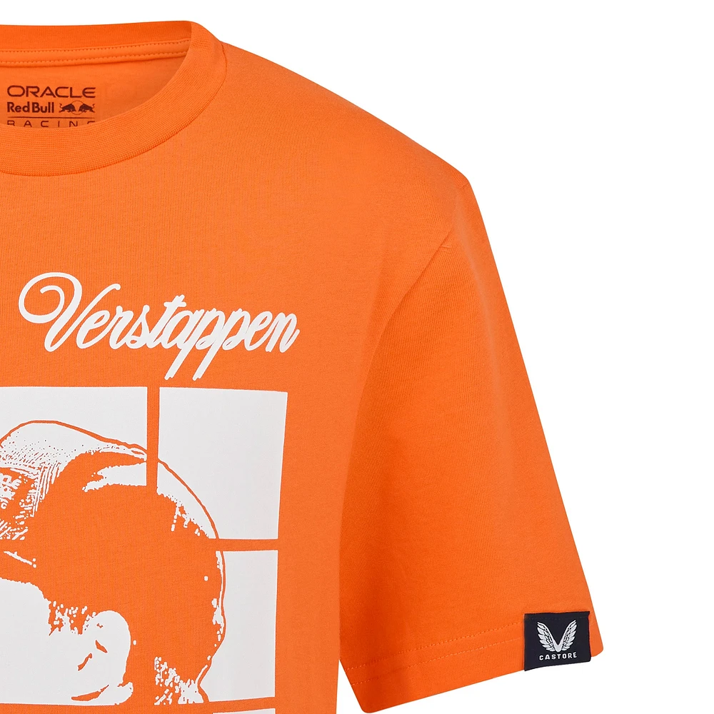 Youth Max Verstappen Orange Red Bull Racing Driver Puzzle T-Shirt