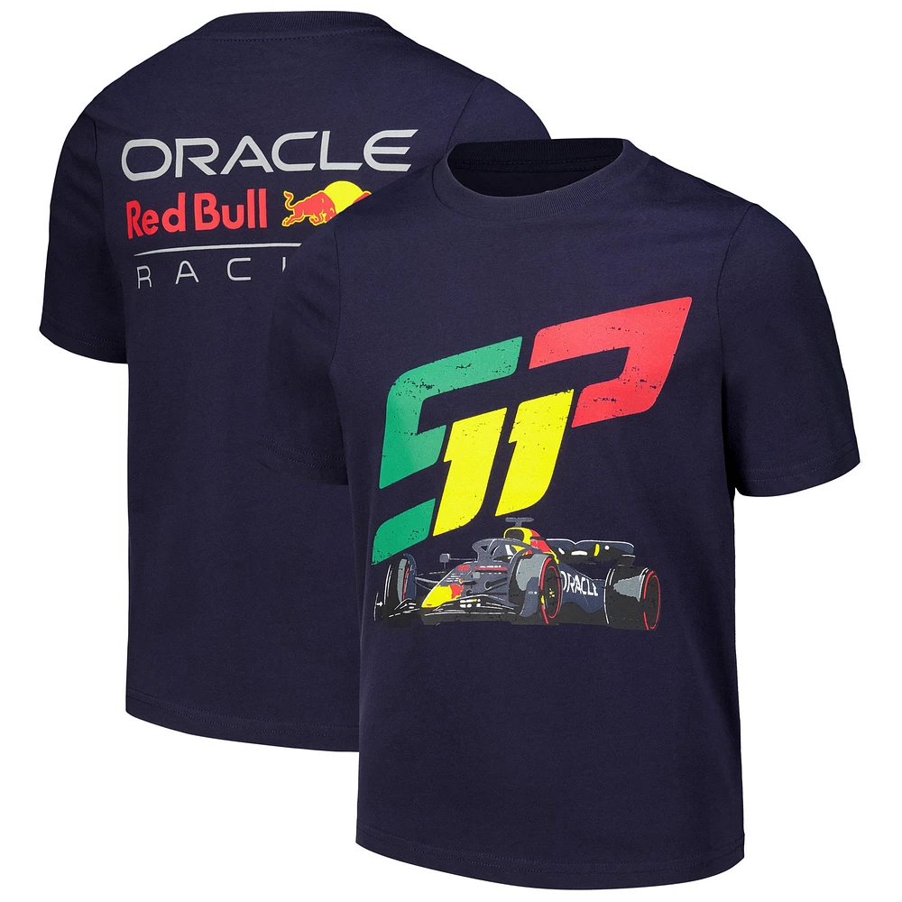 Youth Sergio Perez Navy Red Bull Racing Checo Race Car T-Shirt