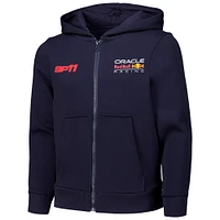 Youth Sergio Perez Navy Red Bull Racing Checo Race Full-Zip Hoodie