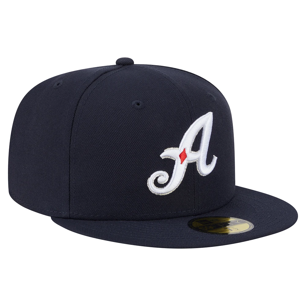 Casquette ajustée 59FIFTY pour homme de la collection Authentic Reno Aces New Era bleu marine