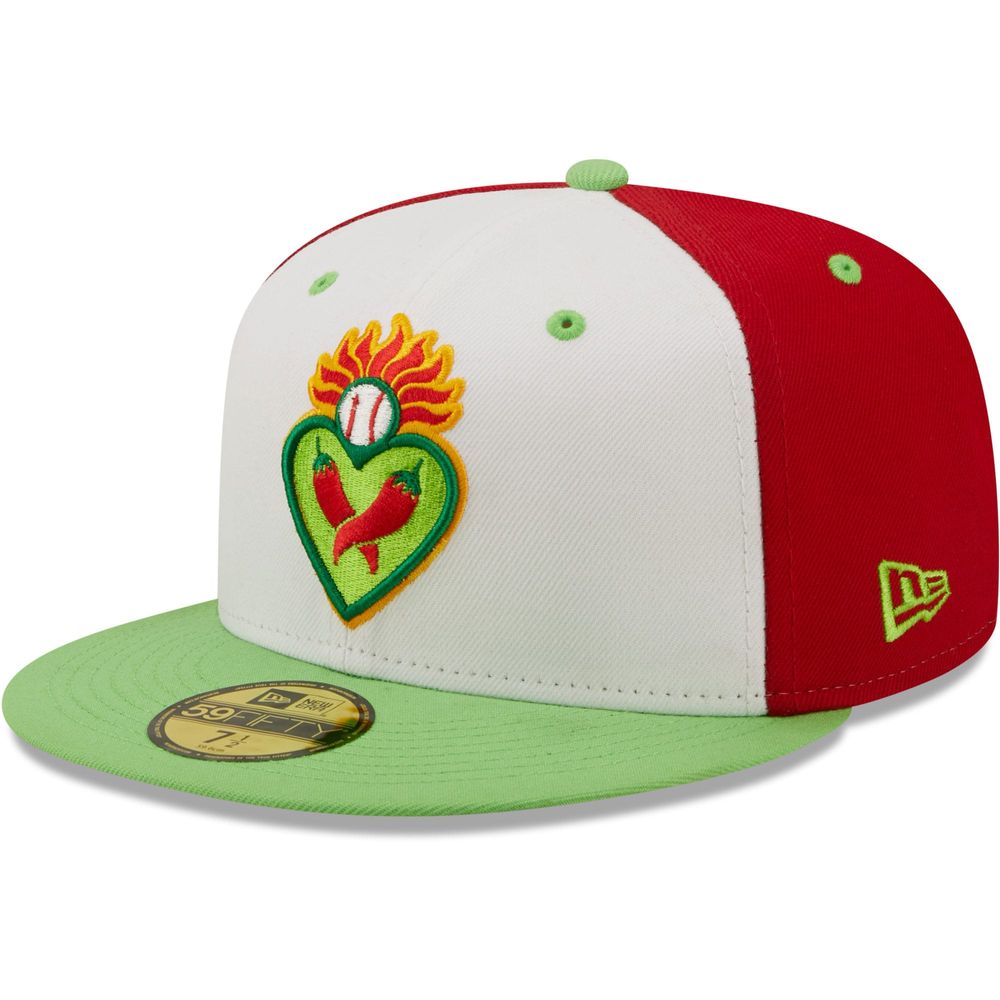 Men's New Era White/Green Corazones De Reno Copa La Diversion 59FIFTY Fitted Hat