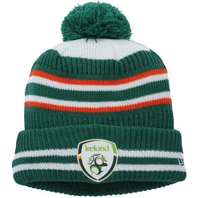 Bonnet en tricot à pompon avec pompon de l'équipe nationale d'Irlande New Era pour homme, vert