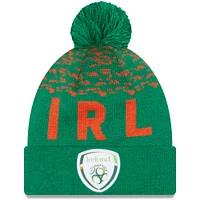 Men's New Era Green Ireland National Team Marl Cuffed Knit Hat with Pom