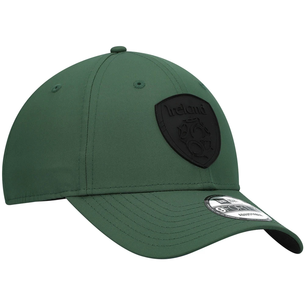 Men's New Era Green Ireland National Team Tonal Rubber Logo 9FORTY Adjustable Hat