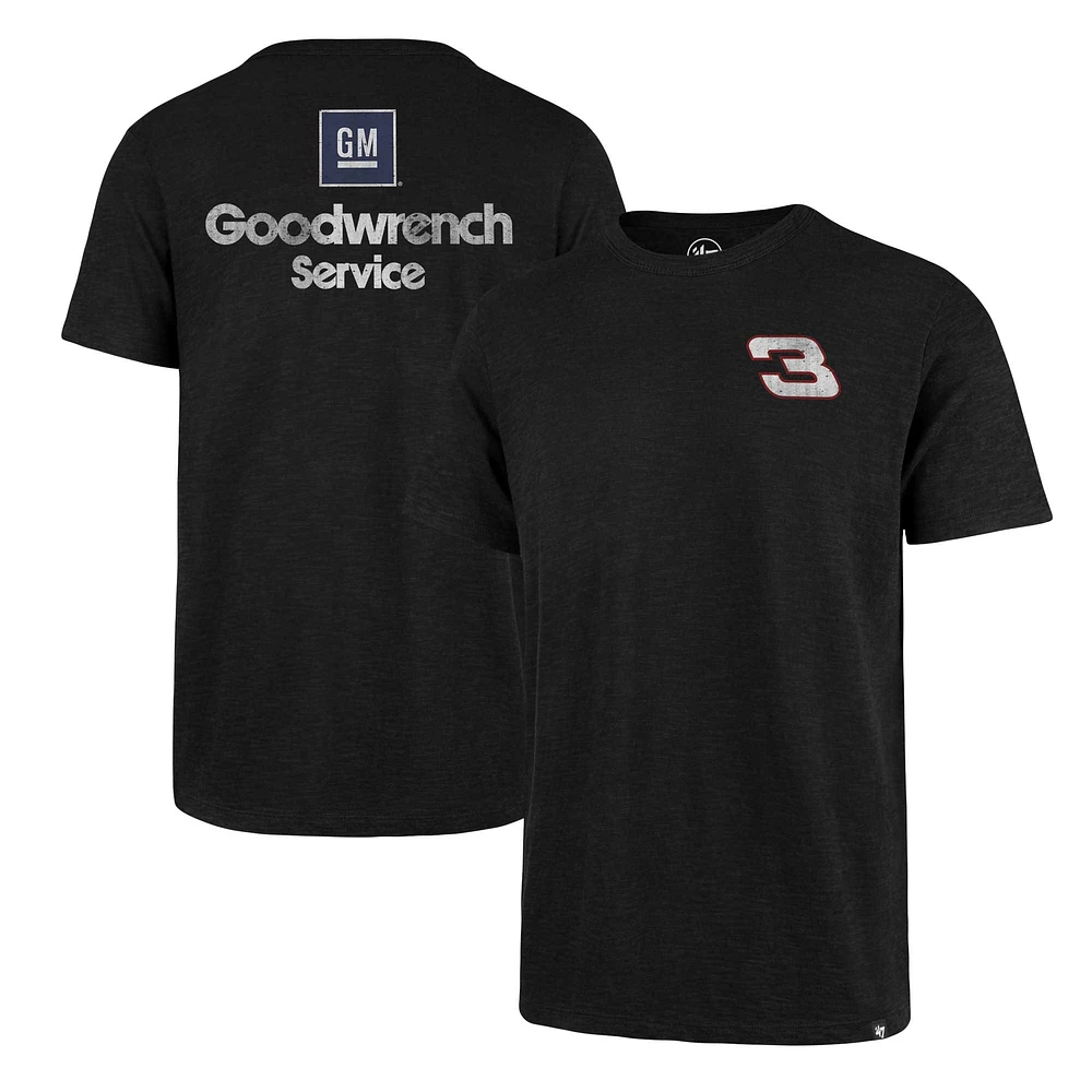 T-shirt noir pour homme Richard Childress Racing #3 Goodwrench Backer Scrum '47