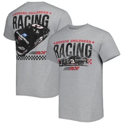 Richard Childress Racing Checkered Flag Goodwrench Two-Sided Car T-Shirt - Heather Gray