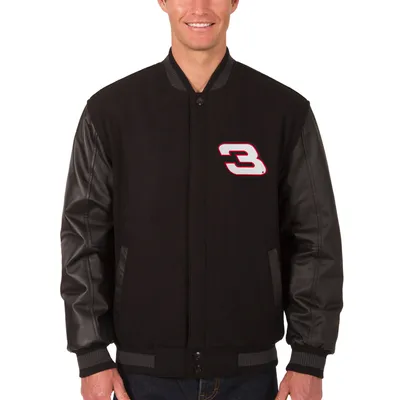 Richard Childress Racing JH Design Wool & Leather Varsity Jacket - Black