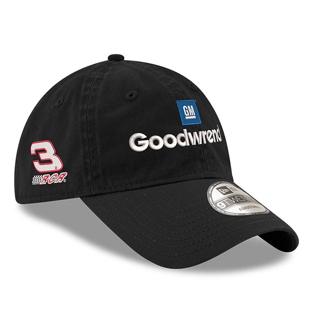 Casquette ajustable Richard Childress Racing GM Goodwrench 9TWENTY New Era pour homme, noire