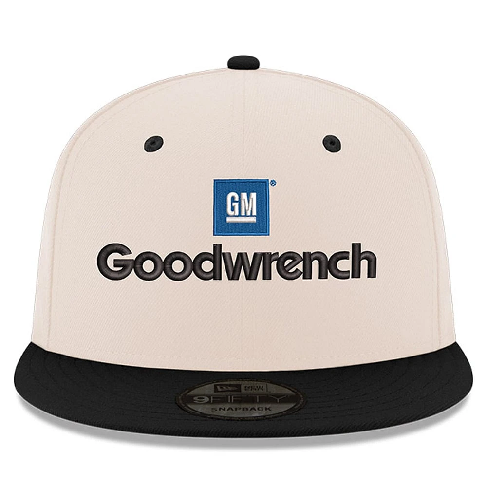 Casquette New Era crème/noir Richard Childress Racing GM Goodwrench 9FIFTY Snapback pour homme