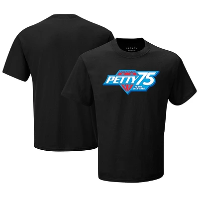 Men's LEGACY Motor Club Team Collection  Black Richard Petty 75th Anniversary Logo T-Shirt