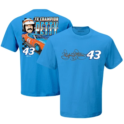 T-shirt pour homme LEGACY Motor Club Team Collection bleu Richard Petty sept fois champion