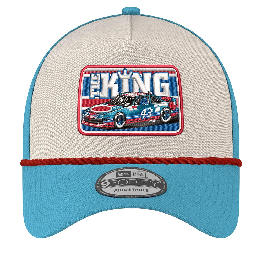 Men's New Era Stone/Blue Richard Petty 9FORTY Rope Adjustable Hat