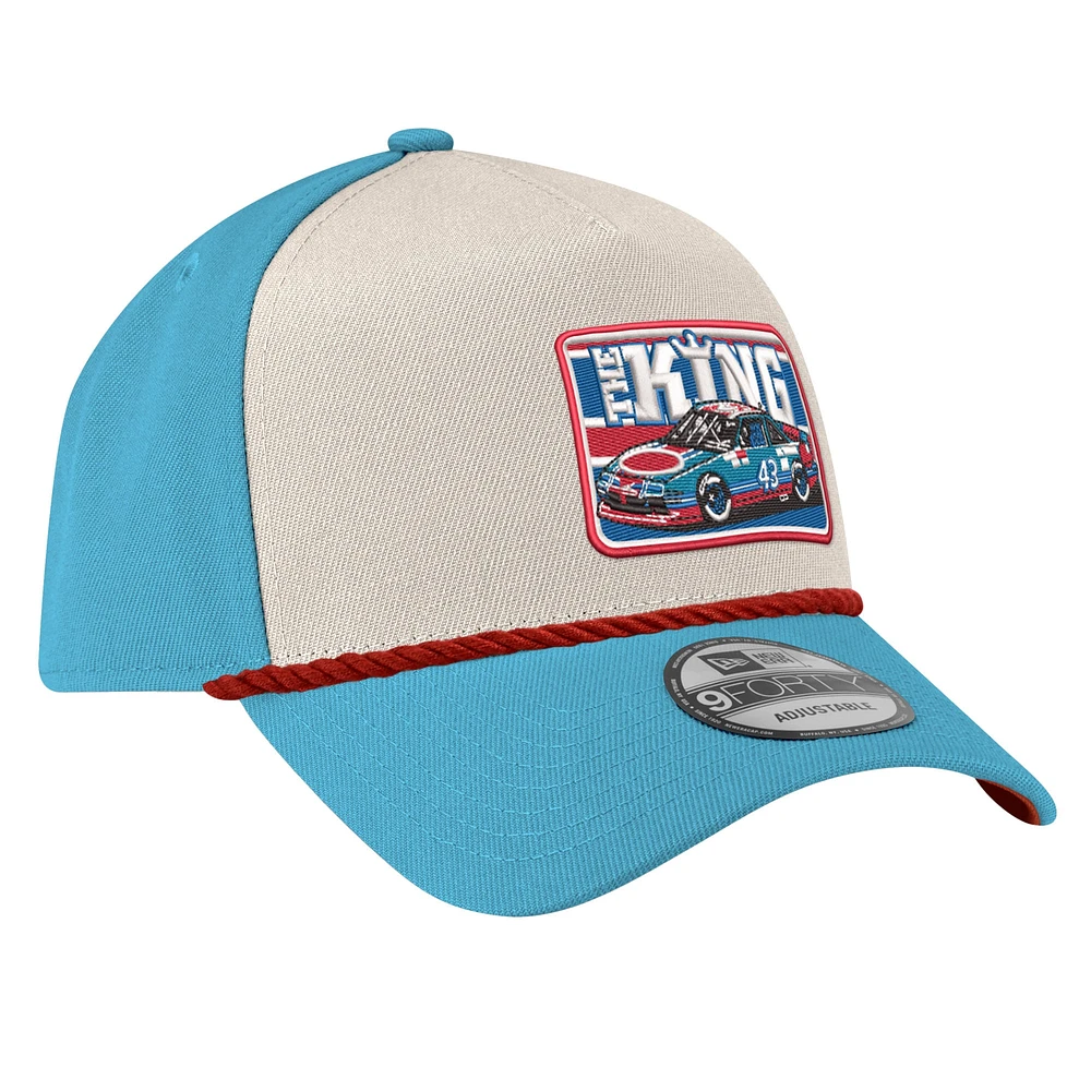 Men's New Era Stone/Blue Richard Petty 9FORTY Rope Adjustable Hat