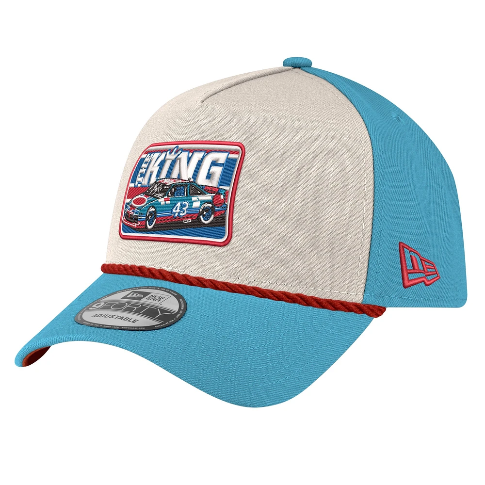 Men's New Era Stone/Blue Richard Petty 9FORTY Rope Adjustable Hat