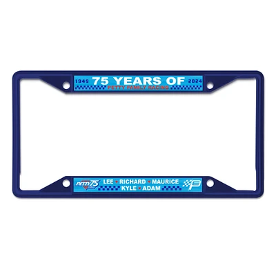 WinCraft Richard Petty 75e anniversaire Cadre de plaque d'immatriculation en acrylique