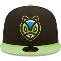 Men's New Era Black/Green Ardillas Voladoras De Richmond Copa La Diversion 59FIFTY Fitted Hat