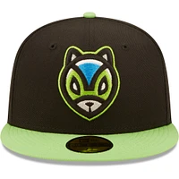 Men's New Era Black/Green Ardillas Voladoras De Richmond Copa La Diversion 59FIFTY Fitted Hat