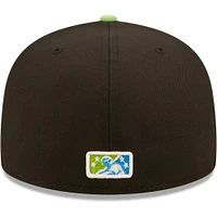 Men's New Era Black/Green Ardillas Voladoras De Richmond Copa La Diversion 59FIFTY Fitted Hat