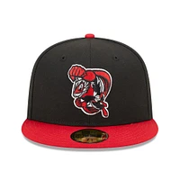 Men's New Era Black/Red Richmond Flying Squirrels Marvel x Minor League 59FIFTY Fitted Hat