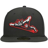 Men's New Era Black Richmond Flying Squirrels Authentic Collection Team Home 59FIFTY Fitted Hat