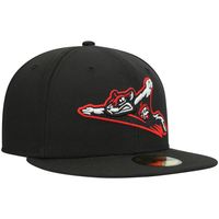 Men's New Era Black Richmond Flying Squirrels Authentic Collection Team Home 59FIFTY Fitted Hat