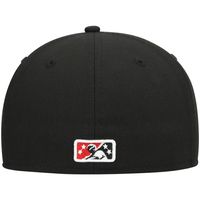 Men's New Era Black Richmond Flying Squirrels Authentic Collection Team Home 59FIFTY Fitted Hat