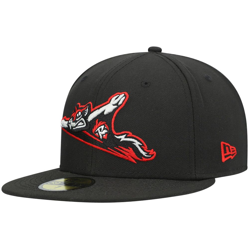 Men's New Era Black Richmond Flying Squirrels Authentic Collection Team Home 59FIFTY Fitted Hat