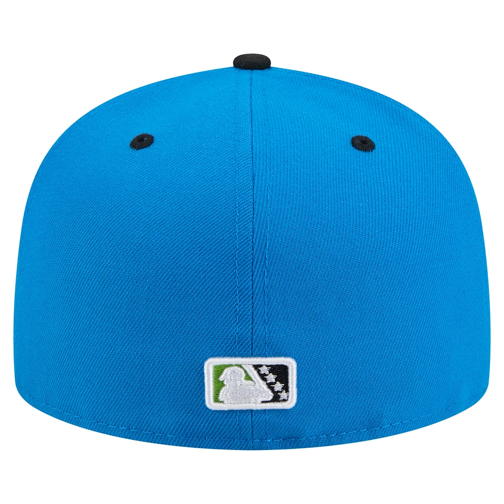 Casquette ajustée 59FIFTY New Era pour hommes, bleu/noir, Richmond Flying Squirrels Copa de la Diversión
