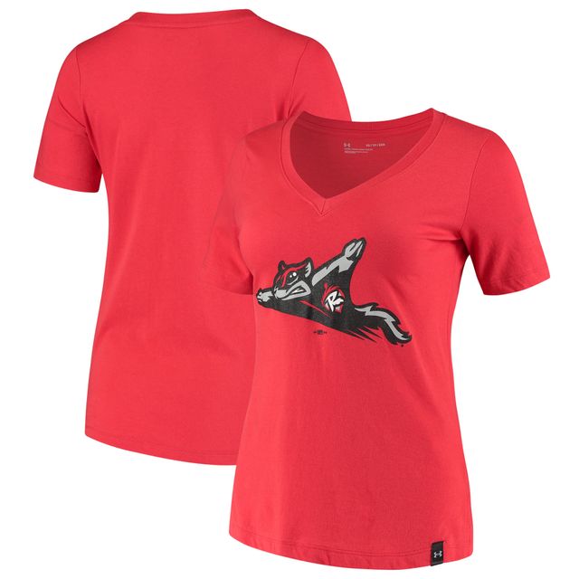 Under Armour - T-shirt à col en V Performance Richmond Flying Squirrels rouge pour femme