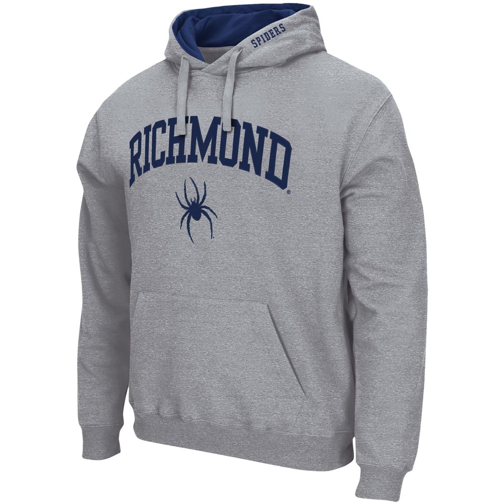 Men's Colosseum Heathered Gray Richmond Spiders Arch and Logo Pullover Hoodie