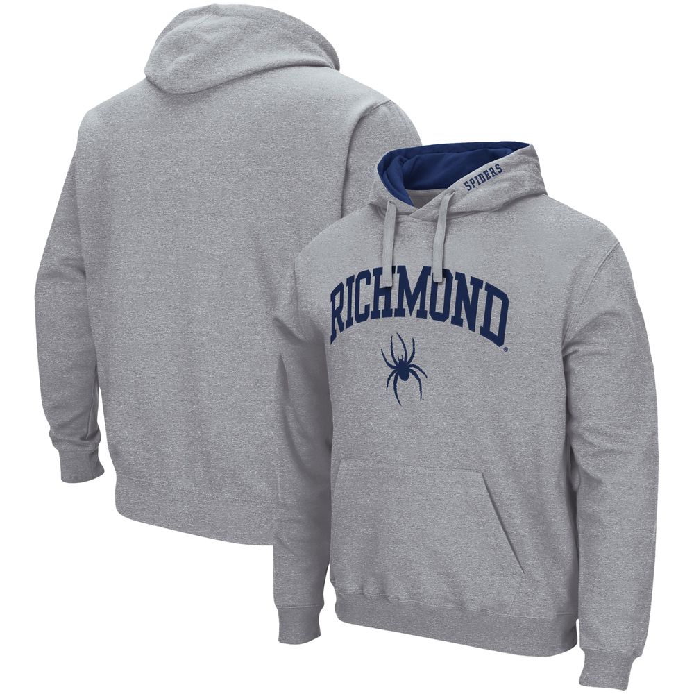 Men's Colosseum Heathered Gray Richmond Spiders Arch and Logo Pullover Hoodie