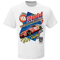 T-shirt à damier pour homme, blanc, Ricky Rudd, membre du Temple de la renommée NASCAR 2025