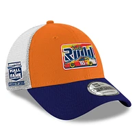 Casquette de camionneur ajustable 9FORTY pour homme Ricky Rudd 2025 NASCAR Hall of Fame Orange/Royal New Era