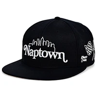 Casquette réglable Indianapolis Skyline Snapback avec anneaux et emblèmes noirs pour homme