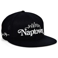 Casquette réglable Indianapolis Skyline Snapback avec anneaux et emblèmes noirs pour homme