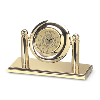 Robert Morris Colonials Arcade Clock - Gold